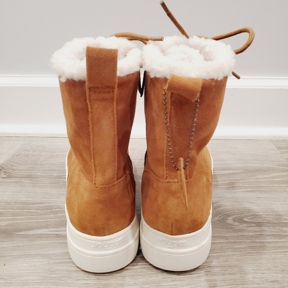 NEW J/SlidesTorrie Suede Faux Fur High-Top Sneakers Boots - Picture 3 of 5